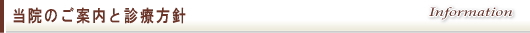 当内科のご案内と治療方針